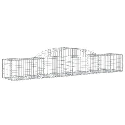 vidaXL Arched Gabion Baskets 17 pcs 300x50x40/60 cm Galvanised Iron