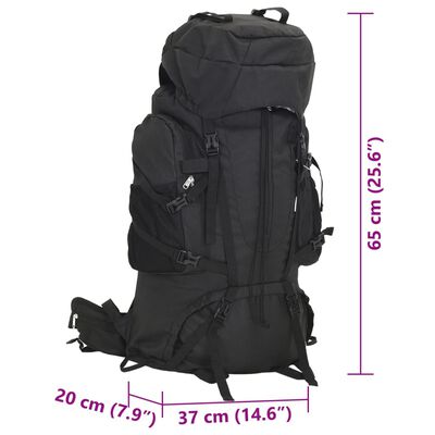 vidaXL Hiking Backpack Black 60 L Oxford Fabric