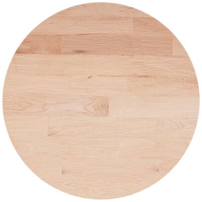 vidaXL Round Table Top ??40x1.5 cm Solid Wood Oak