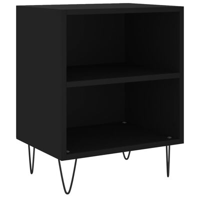 vidaXL Bedside Cabinets 2 pcs Black 40x30x50 cm Engineered Wood