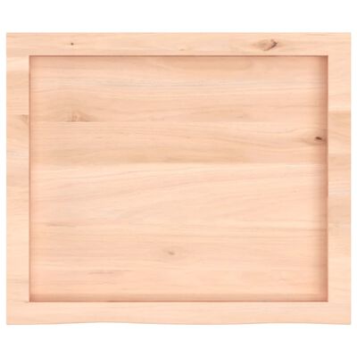 vidaXL Table Top 60x50x(2-6) cm Untreated Solid Wood Oak