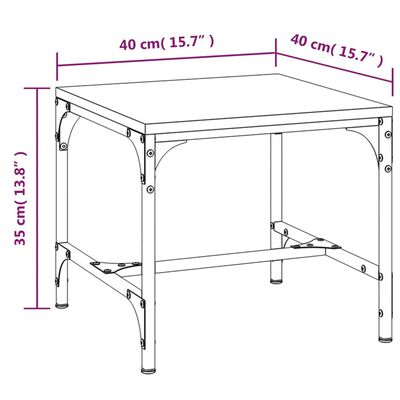 vidaXL Side Tables 2 pcs Black 40x40x35 cm Engineered Wood