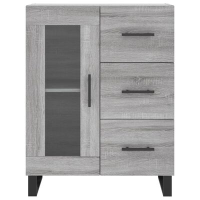 vidaXL Highboard Grey Sonoma 69.5x34x180 cm Engineered Wood