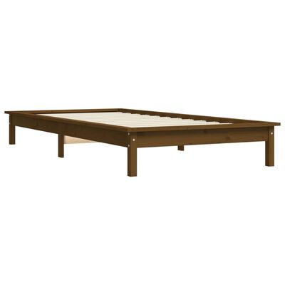 vidaXL Bed Frame without Mattress Honey Brown 90x200 cm Solid Wood