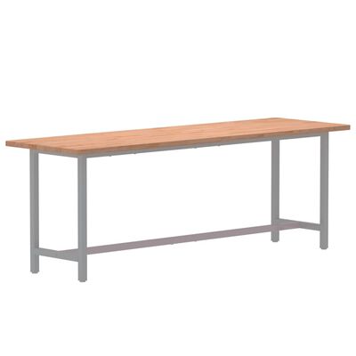 vidaXL Desk Top 180x55x2.5 cm Solid Wood Beech