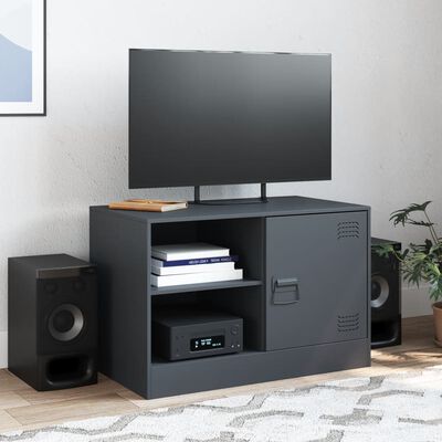 vidaXL TV Cabinet Anthracite 67x39x44 cm Steel