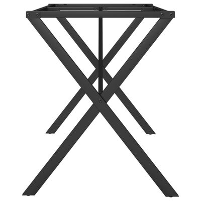 vidaXL Dining Table Legs X-Frame 140x60x73 cm Cast Iron