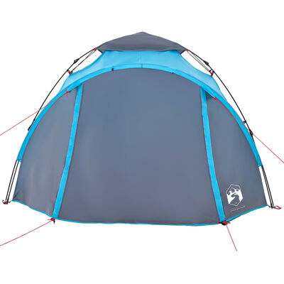 vidaXL Camping Tent Dome 3-Person Blue Quick Release