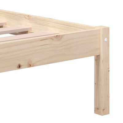 vidaXL Bed Frame without Mattress Solid Wood 140x200 cm (810017+814194)