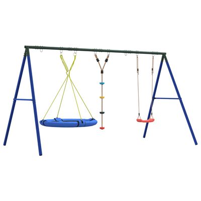 vidaXL Outdoor Swing Set with Swing, Disc Swing, Saucer Swing