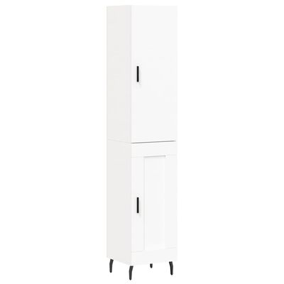 vidaXL Highboard White 34.5x34x180 cm Engineered Wood