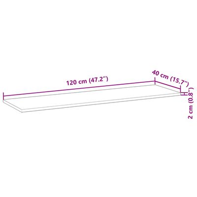 vidaXL Floating Shelf 120x40x2 cm Oil Finished Solid Wood Acacia