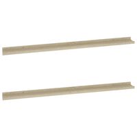 vidaXL Wall Shelves 2 pcs Sonoma Oak 115x9x3 cm