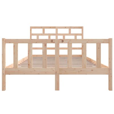 vidaXL Bed Frame without Mattress Solid Wood Pine King Size