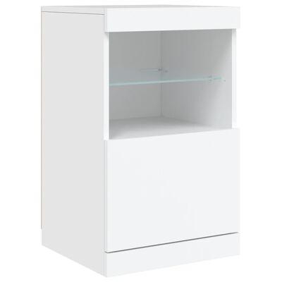 vidaXL Sideboard with LED Lights White 164x37x67 cm