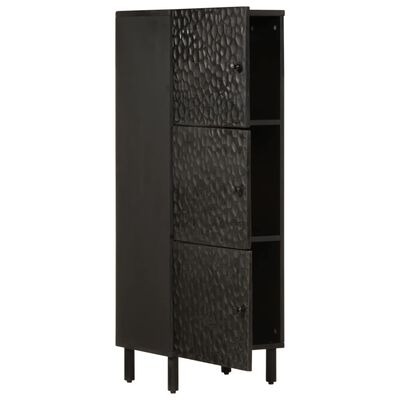 vidaXL Highboard Black 40x33x110 cm Solid Wood Mango