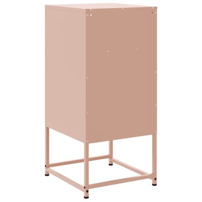 vidaXL Bedside Cabinet Pink 36x39x78 cm Steel