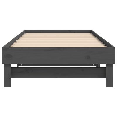 vidaXL Pull-out Day Bed without Mattress Grey 2x(90x200) cm