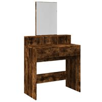 vidaXL Dressing Table with Mirror Smoked Oak 80x41x144.5 cm
