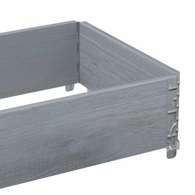 vidaXL Garden Planter Grey 100x50 cm Solid Wood Pine