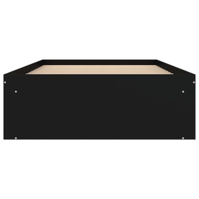 vidaXL Bed Frame without Mattress Black 100x200 cm