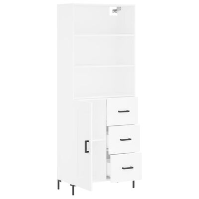 vidaXL Highboard White 69.5x34x180 cm Engineered Wood