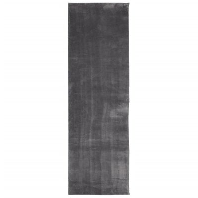 vidaXL Rug HUARTE Short Pile Soft and Washable Anthracite 80x250 cm