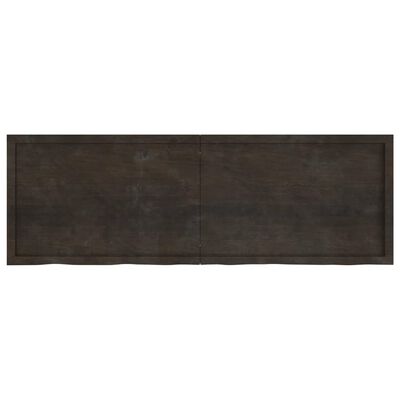 vidaXL Bathroom Countertop Dark Brown 180x60x(2-4) cm Treated Solid Wood