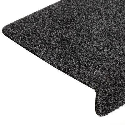 vidaXL Stair Mats 5 pcs Grey 65x21x4 cm Needle Punch