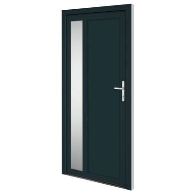 vidaXL Front Door Anthracite 98x208 cm PVC