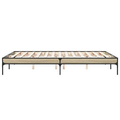 vidaXL Bed Frame without Mattress Sonoma Oak 150x200 cm King Size