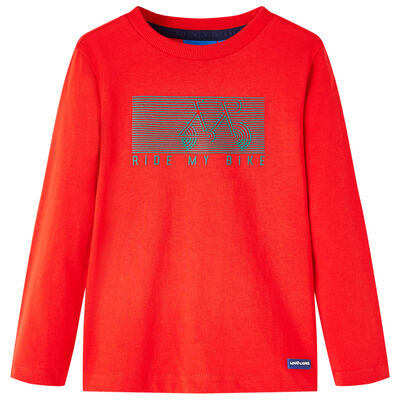 Kids' T-shirt with Long Sleeves Red 140