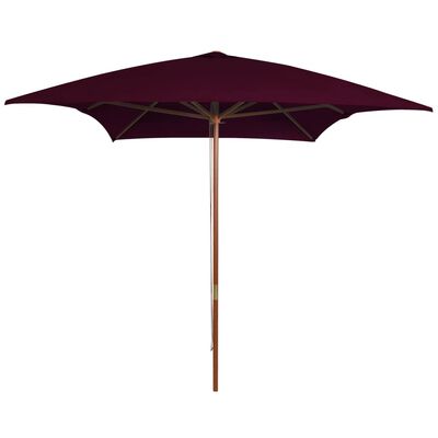 vidaXL Garden Parasol with Wooden Pole Bordeaux Red 200x300 cm