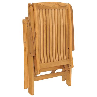 vidaXL Reclining Garden Chair 2 pcs Solid Wood Teak