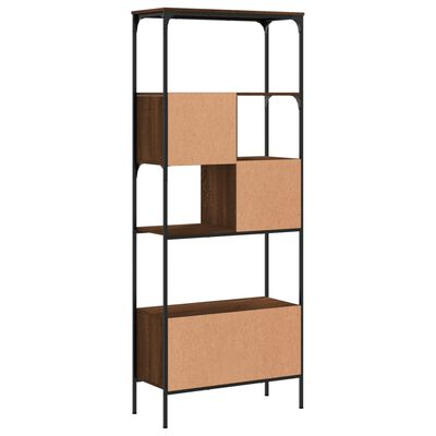 vidaXL Bookcase 5-Tier Brown Oak 76x33x188.5 cm Engineered Wood