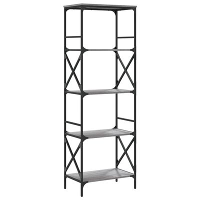 vidaXL Bookcase 5-Tier Grey Sonoma 59x35x171 cm Engineered Wood