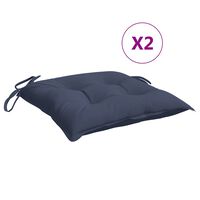 vidaXL Chair Cushions 2 pcs Navy Blue 40x40x7 cm Oxford Fabric