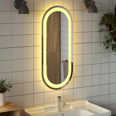 vidaXL LED Bathroom Mirror 70x30 cm Oval