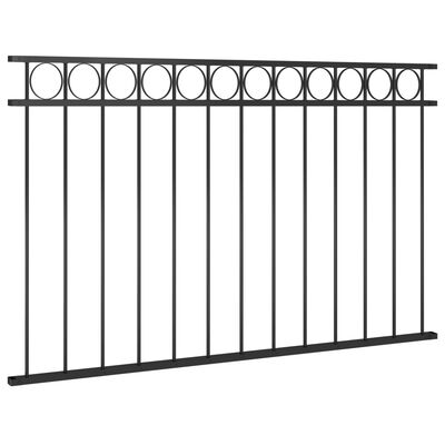 vidaXL Fence Panel Steel 1.7x0.8 m Black