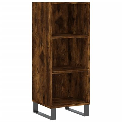 vidaXL Highboard Smoked Oak 34.5x34x180 cm Engineered Wood