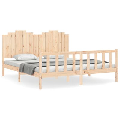 vidaXL Bed Frame without Mattress Solid Wood Pine