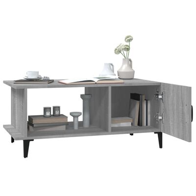 vidaXL Coffee Table Grey Sonoma 90x50x40 cm Engineered Wood