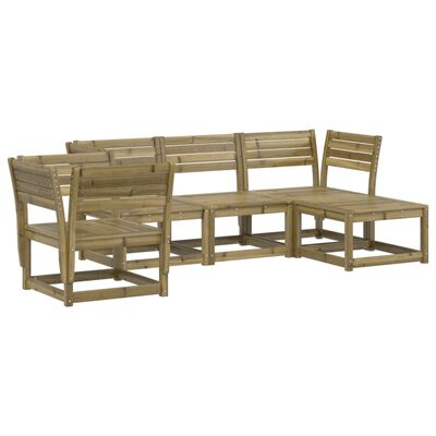 vidaXL 5 Piece Garden Lounge Set Impregnated Wood Pine