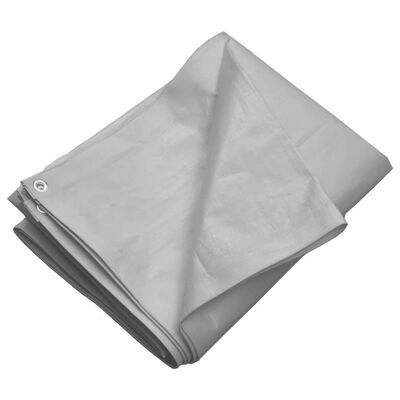 vidaXL Tarpaulin 260 g/m² 4x8 m Grey HDPE