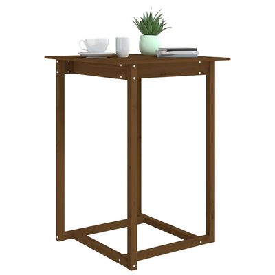 vidaXL Bar Table Honey Brown 80x80x110 cm Solid Wood Pine