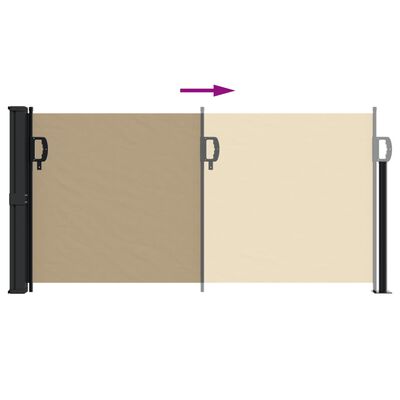 vidaXL Retractable Side Awning Beige 100x300 cm