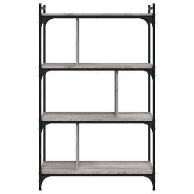 vidaXL Bookcase 4-Tier Grey Sonoma 76x32x123 cm Engineered Wood