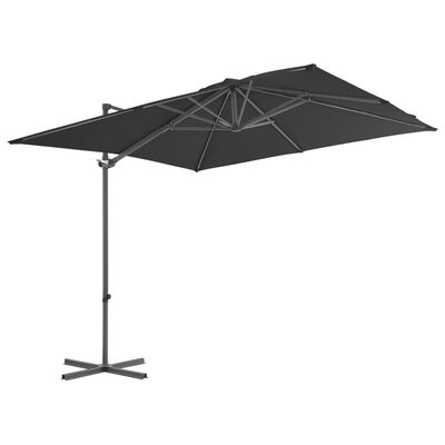 vidaXL Cantilever Garden Parasol with Steel Pole Anthracite 250x250 cm