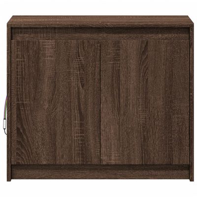 vidaXL Sideboard with LED Brown Oak 72x34x61 cm Engineered Wood