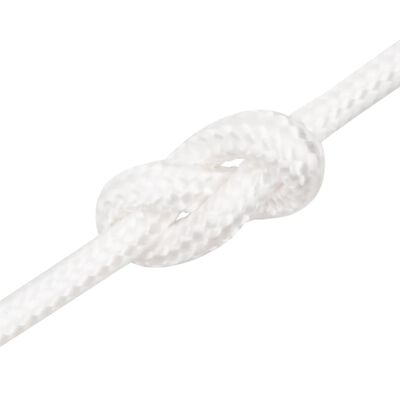 vidaXL Boat Rope Full White 10 mm 50 m Polypropylene